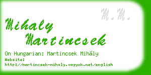 mihaly martincsek business card